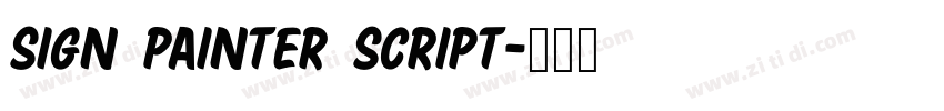 Sign Painter Script字体转换